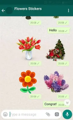 Flower WAStickerApps android App screenshot 1